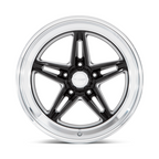 American Racing Vintage VN514 Groove 18x8 Gloss Black Milled Wheel with Diamond Cut Lip, 5x127 Bolt Pattern, +0 Offset