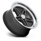 American Racing Vintage VN514 Groove 18x10 Wheel with Anthracite Finish and Diamond Cut Lip