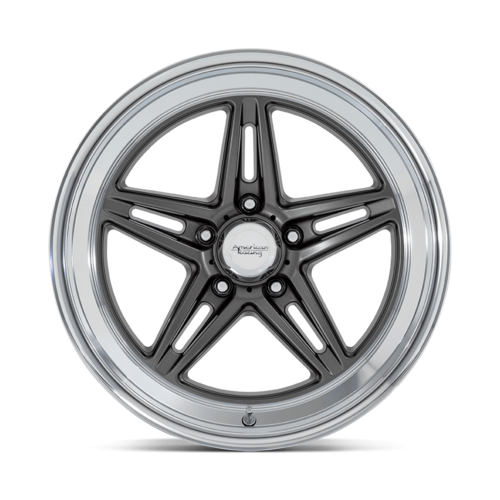 American Racing Vintage VN514 Groove 18x10 Inch Anthracite with Diamond Cut Lip Wheel
