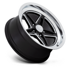 American Racing Vintage VN514 Groove 18x10 Inch Gloss Black Milled Wheel with Diamond Cut Lip and 5x120.65 Bolt Pattern