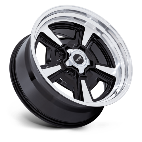 American Racing Vintage VN517 Marauder 18x9 Gloss Black Machined Wheel with Diamond Cut Lip, 5x120.65 Bolt Pattern, +6 Offset