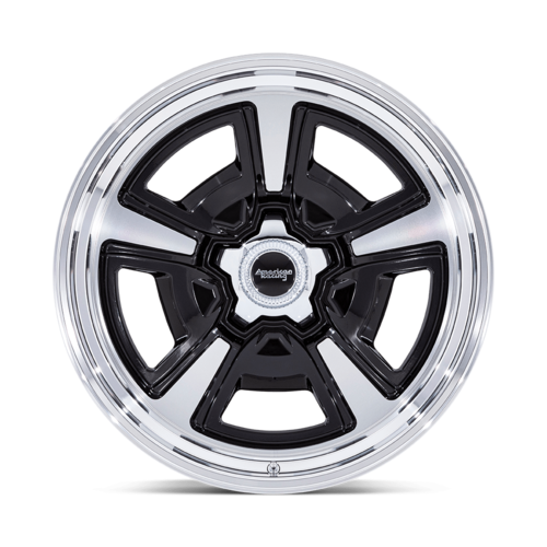 American Racing Vintage VN517 Marauder 22x10 Gloss Black Machined with Diamond Cut Lip Wheels