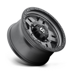 Fuel 1PC D558 ANZA 15x10 Matte Gunmetal Black Bead Ring Wheel with -43 Offset