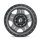 Fuel 1PC D558 ANZA Matte Gunmetal Black Bead Ring 15x8 Wheel with 5x114.3 Bolt Pattern and -18 Offset