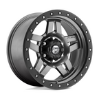 Fuel 1PC D558 ANZA 17x8.5 Matte Gunmetal Black Bead Ring Wheel