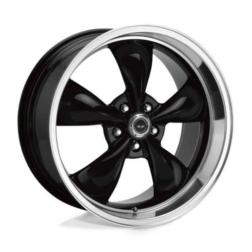 American Racing AR105 Torq Thrust M 17x7.5 Inch Gloss Black Machined Lip Wheel with 5x114.3 Bolt Pattern and +45mm Offset