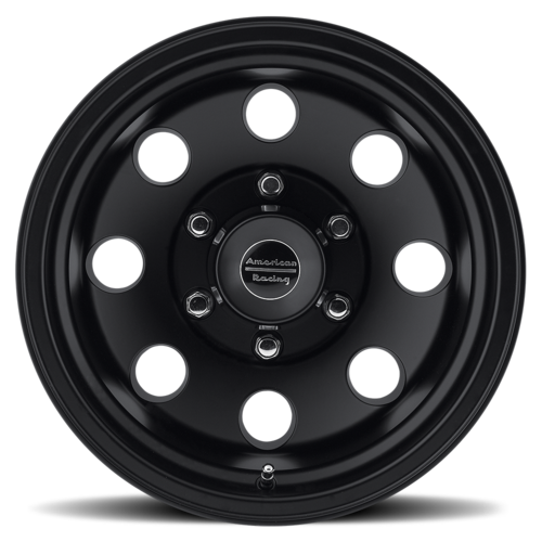 American Racing AR172 Baja Satin Black 15x8 Wheel with -19mm Offset and 5x120.65 Bolt Pattern