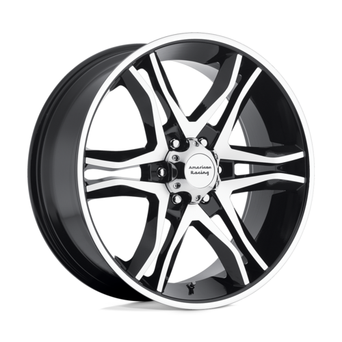 American Racing AR893 Mainline 20x8.5 Inch Gloss Black Machined Wheel with 6x139.7 Bolt Pattern and +35 Offset