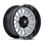 Fuel 1PC D798 ARC 20x10 Silver Brushed Face with Milled Black Lip Wheel