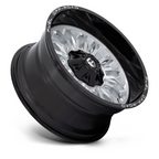 Fuel 1PC D798 ARC 20x10 Silver Brushed Face with Milled Black Lip Wheel