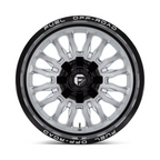 Fuel 1PC D798 ARC 20x10 Silver Brushed Face with Milled Black Lip Wheel