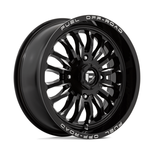 Fuel UTV ARC 20x7 Gloss Black Milled Wheel - 4x156 Bolt Pattern, +13 Offset
