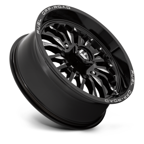 Fuel UTV D821 ARC 18x7 Gloss Black Milled Wheel with 4x137 Bolt Pattern and +13 Offset