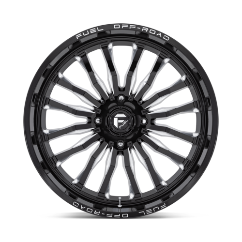 Fuel UTV D821 ARC 24-Inch Gloss Black Milled Off-Road Wheel with 4x137 Bolt Pattern and 13mm Offset