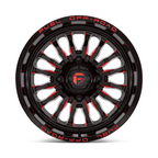 Fuel UTV D822 ARC 18x7 Gloss Black Milled Red Wheel with 4x137 Bolt Pattern and +13 Offset