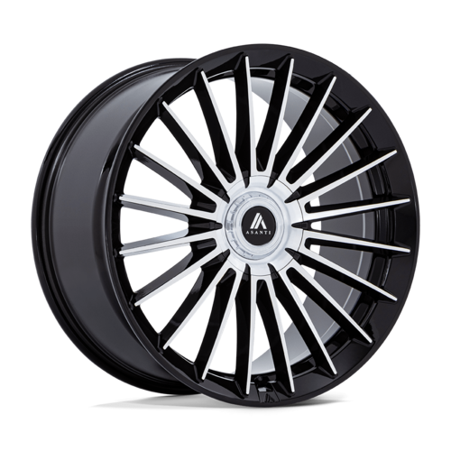 Asanti Black AB048 Viceroy 20x10.5 Gloss Black Machined Wheel with 5x115/120 Bolt Pattern and +18 Offset