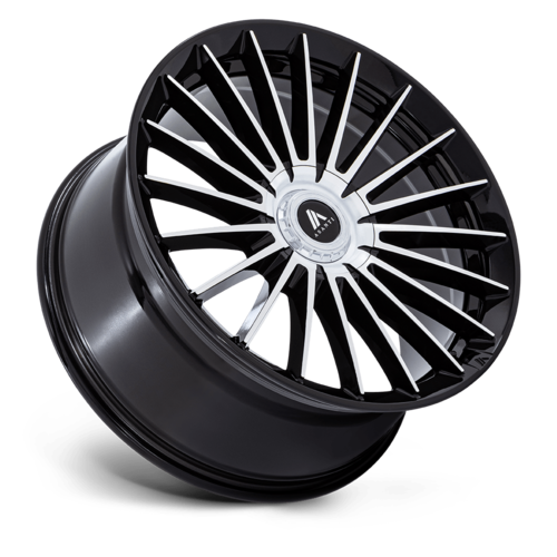 Asanti Black AB048 VICEROY 20x9 Gloss Black Machined Face Wheel with 5x115/120 Bolt Pattern and +15 Offset