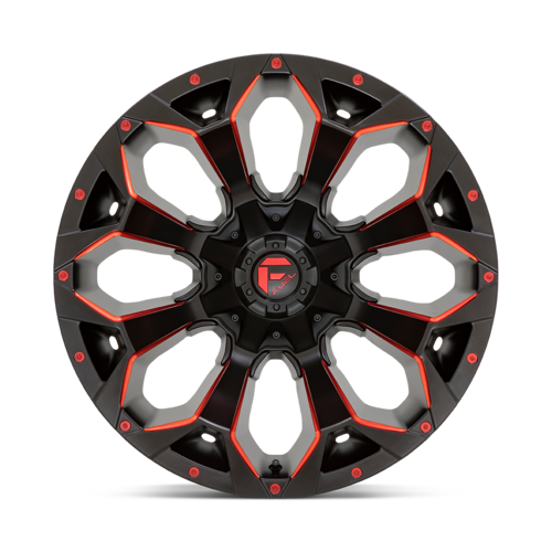 Fuel 1PC D787 Assault 18x9 Matte Black Red Milled Wheel with 5x114.3/5x127 Bolt Pattern and 78.10mm Center Bore