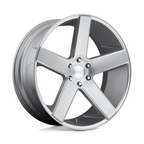 DUB 1PC S218 BALLER 26x10 Inch Gloss Silver Brushed Wheel with 6x139.7 Bolt Pattern and +20 Offset