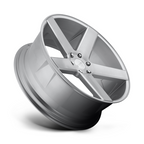 DUB 1PC S218 BALLER 22x9.5 Inch Gloss Silver Brushed Wheel with 6x139.7 Bolt Pattern and 19mm Offset