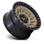 Black Rhino Hard Alloys BARRAGE 17x8.5 Inch Desert Sand with Matte Black Lip Wheel