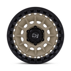 Black Rhino Hard Alloys BARRAGE 17x8.5 Inch Desert Sand with Matte Black Lip Wheel
