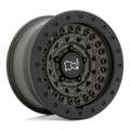 Black Rhino Hard Alloys Barricade 20x9 Olive Drab Green with Black Ring Wheel