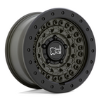 Black Rhino Hard Alloys Barricade 20x9 Olive Drab Green with Black Ring Wheel