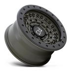 Black Rhino Hard Alloys Barricade 20x9 Olive Drab Green with Black Ring Wheel