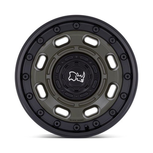 Black Rhino Hard Alloys Atlas 20x10 Olive Drab Green with Black Lip Wheel