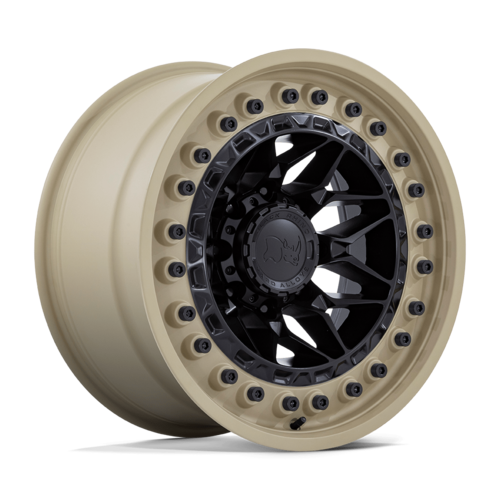 Black Rhino Hard Alloys Alpha 17x9 Matte Black with Sand Lip Wheel - 5x127 Bolt Pattern, -12 Offset