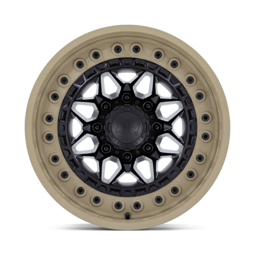 Black Rhino Hard Alloys Alpha 17x9 Matte Black with Sand Lip Wheels - 5x127 Bolt Pattern +0 Offset