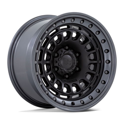 Black Rhino Hard Alloys Sahara 17x9 Matte Black with Gunmetal Lip Wheel (Part Number BR014 SAHARA)