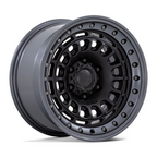 Black Rhino Hard Alloys Sahara 17x9 Matte Black with Gunmetal Lip Wheel (Part No. BR014 SAHARA)