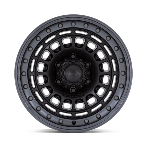 Black Rhino Hard Alloys Sahara 17x9 Matte Black with Gunmetal Lip Wheel (Part No. BR014 SAHARA)