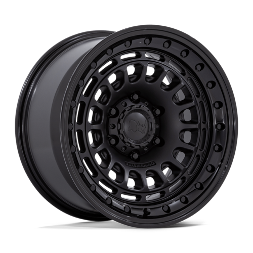 Black Rhino Hard Alloys Sahara 17x9 Matte Black with Gloss Black Lip Wheel (Part BR014 SAHARA)