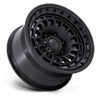 Black Rhino Hard Alloys Sahara 17x9 Matte Black with Gloss Black Lip Wheel - 6x139.7 Bolt Pattern, +0 Offset