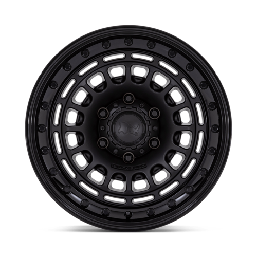 Black Rhino Hard Alloys Sahara 17x9 Matte Black with Gloss Black Lip Wheel - 6x139.7 Bolt Pattern, -12 Offset, 106.10 Center Bore