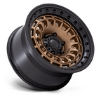 Black Rhino Hard Alloys Sahara 17x9 Matte Bronze with Gloss Black Lip - 5x127 Bolt Pattern, -12 Offset