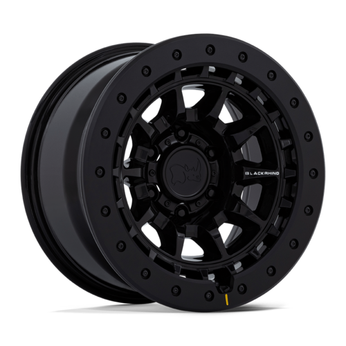 Black Rhino Hard Alloys BR016 Tusk 17x8.5 Inch Gloss Black Wheel with 6x139.7 Bolt Pattern and 106.10mm Center Bore