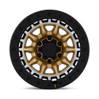 Black Rhino Hard Alloys Tusk 17x8.5 Matte Gold with Machined Ring - 5x127 Bolt Pattern, -10 Offset