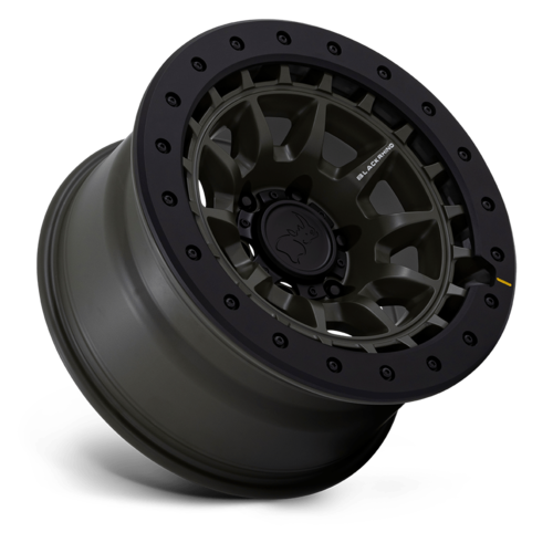 Black Rhino Hard Alloys Tusk 17x8.5 Inch Olive Drab Green Wheel with -10 Offset and 6x139.7 Bolt Pattern