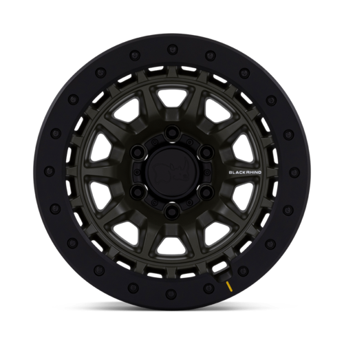Black Rhino Hard Alloys Tusk 17x8.5 Inch Olive Drab Green Wheel with -10 Offset and 6x139.7 Bolt Pattern