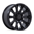 Black Rhino Hard Alloys Diamondback 17x9 Matte Black Wheel with 6x139.7 Bolt Pattern and +12 Offset