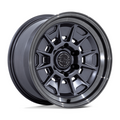 Black Rhino Hard Alloys BR021 MONDO 17x9 Matte Gunmetal with Gloss Gray Lip