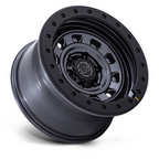 Black Rhino Hard Alloys XPLORER 17x9 Matte Gunmetal Wheel with Black Rock Guard
