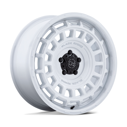 Black Rhino Hard Alloys AWOL 20x8.5 Inch Gloss White Alloy Wheel with 6x139.7 Bolt Pattern and +25 Offset