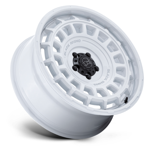 Black Rhino Hard Alloys BR024 AWOL 17x8.5 Inch Gloss White Wheel with 6x139.7 Bolt Pattern and -10 Offset