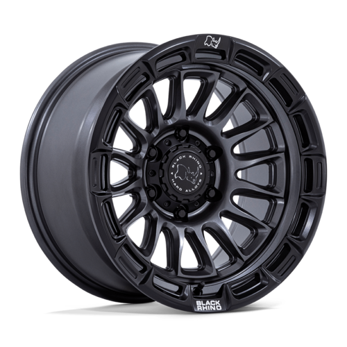 Black Rhino Hard Alloys BR025 RIVAL 17x9 Matte Gunmetal with Matte Black Lip
