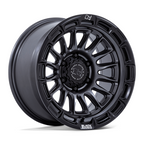 Black Rhino Hard Alloys BR025 RIVAL 17x9 Inch Matte Gunmetal with Matte Black Lip Wheel